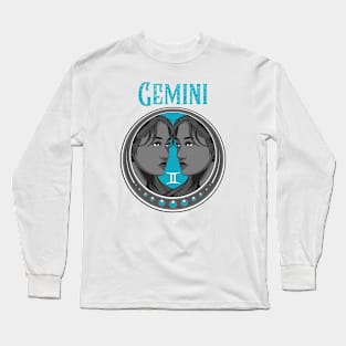 Gemini Zodiac Beautiful Female Long Sleeve T-Shirt